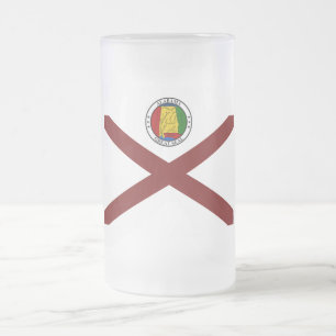 Alabama flagga frostat ölglas