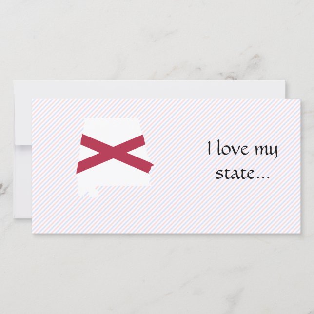 Alabama Flagga Karta (Framsida)