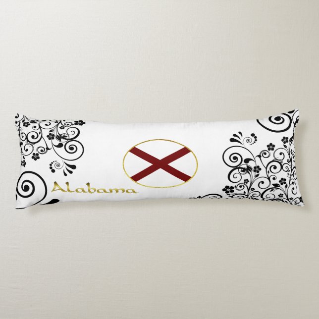 Alabama flagga kroppskudde (Baksidan)