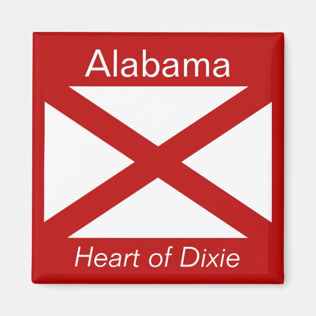 Alabama Flagga Magnet (Framsidan)