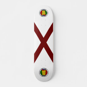 Alabama flagga mini skateboard bräda 18,5 cm
