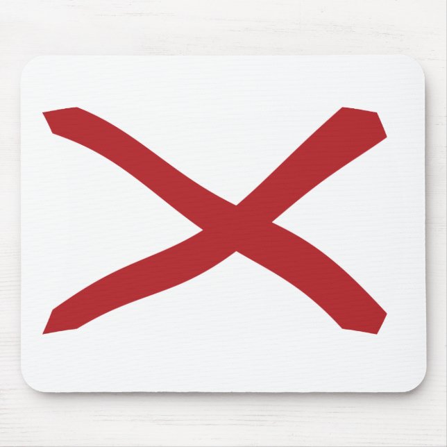 Alabama Flagga Mousepad Musmatta (Framsidan)