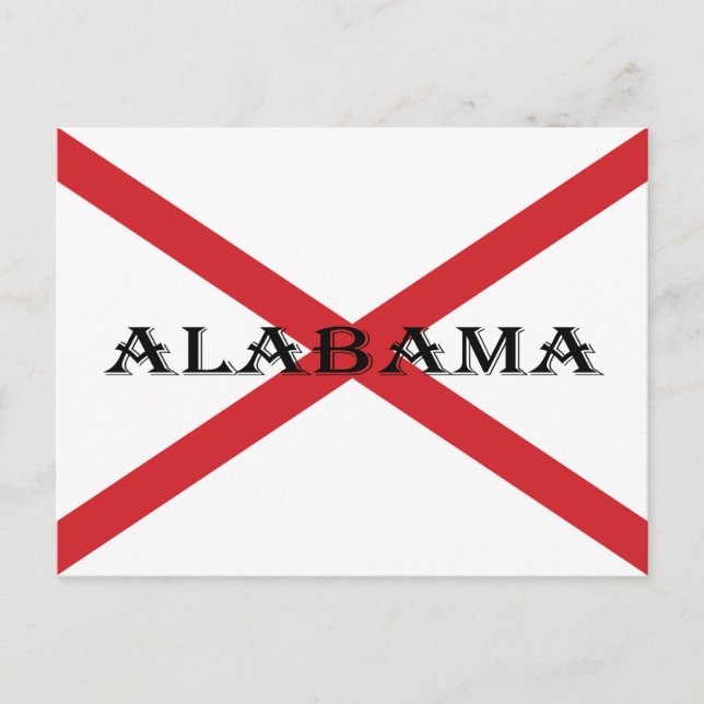 Alabama Flagga och Banner pc arc4 Vykort (Framsida)