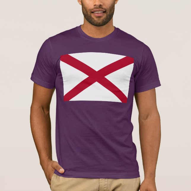 Alabama flagga T-Shirt (Framsida)
