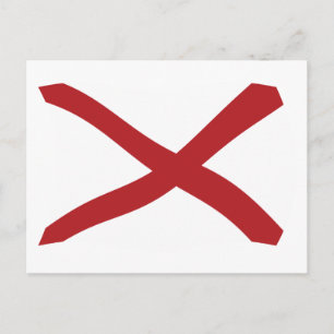 Alabama Flagga vykort