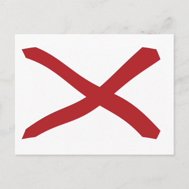 Alabama Flagga vykort (Framsida)