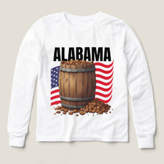 Alabama Flickas Bella+Canvas Långärmad T Shirt