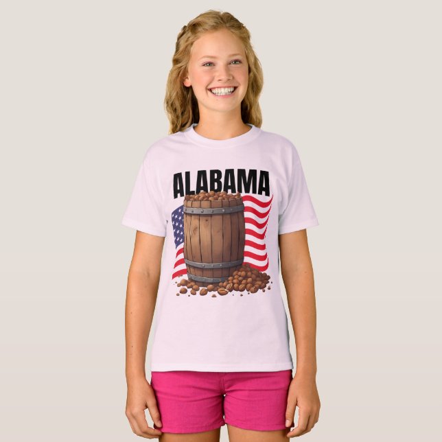 Alabama Flickas T-Shirt (Hel framsida)