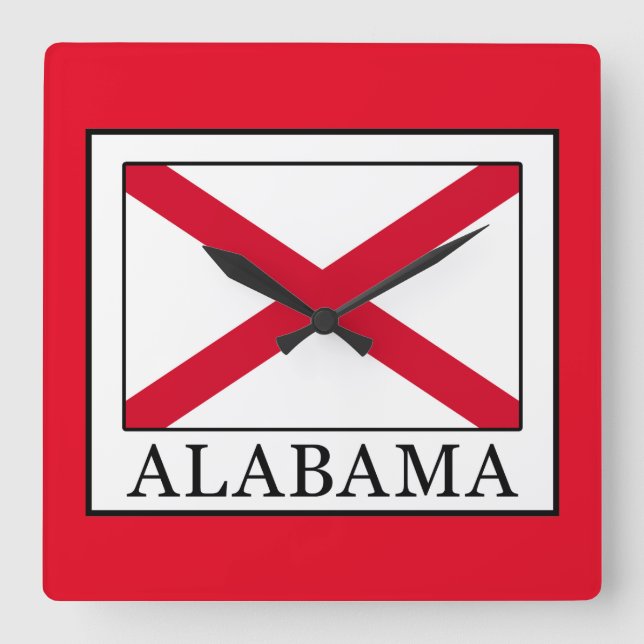 Alabama Fyrkantig Klocka (Framsida)
