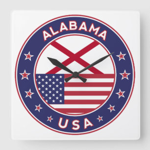 Alabama Fyrkantig Klocka