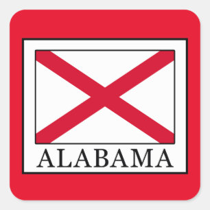 Alabama Fyrkantigt Klistermärke