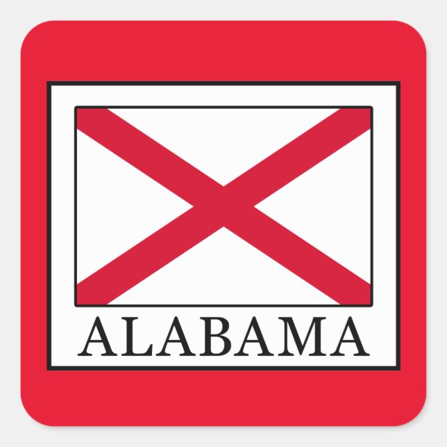 Alabama Fyrkantigt Klistermärke (Framsida)