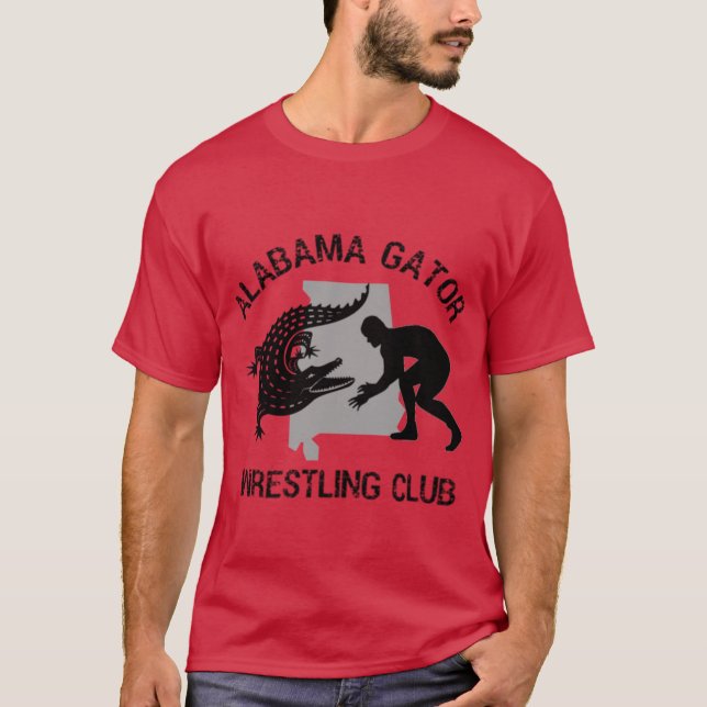 Alabama Gator Wrestling Club T Shirt (Framsida)