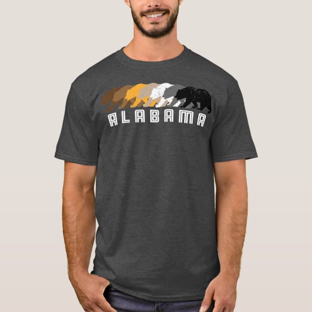 Alabama Gay Bear Distress  T Shirt (Framsida)