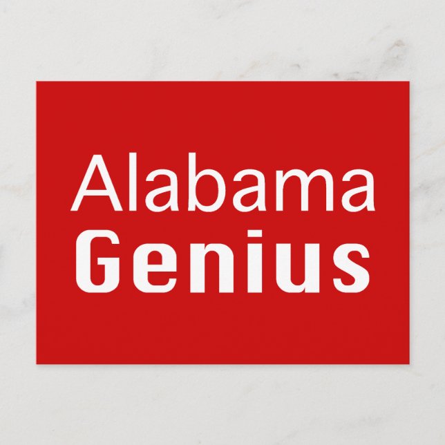 Alabama Genius Gifts Vykort (Framsida)