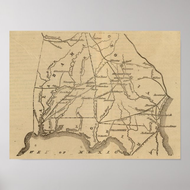 Alabama, Georgia, Florida Poster (Framsidan)