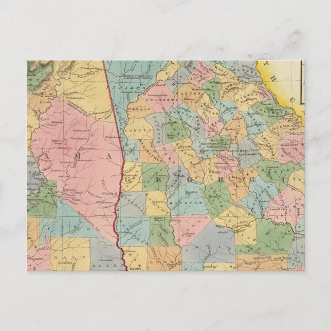 Alabama, Georgia Vykort (Framsida)