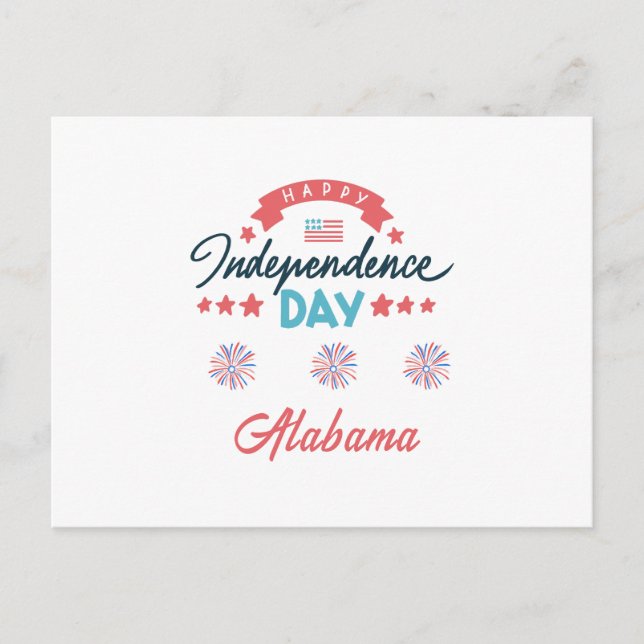 Alabama: Glad självständighetsdag! Vykort (Framsida)