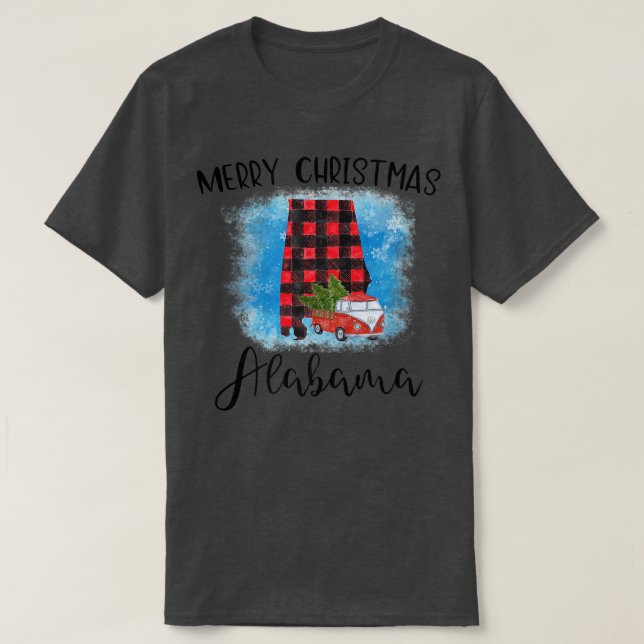 Alabama God jul Lastbil Buffalo Play Julafton T Shirt (Design framsida)