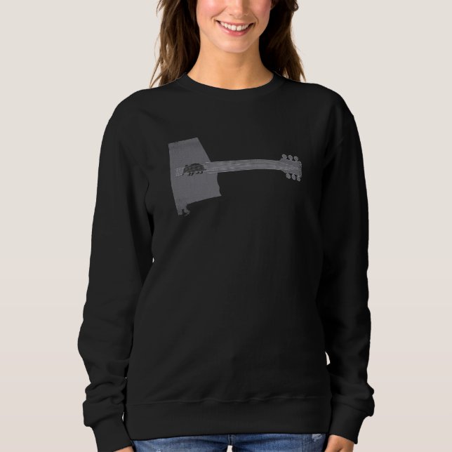 Alabama Guitarist Musician 6-String Southern Playe T Shirt (Framsida)