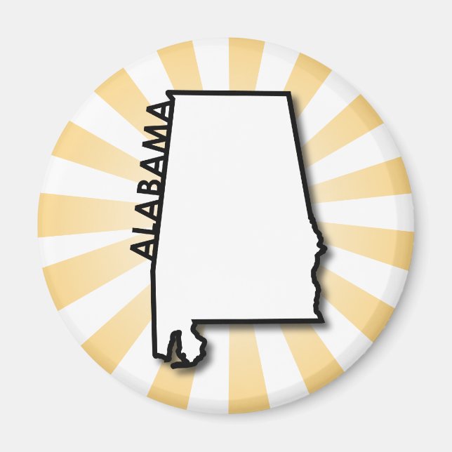 Alabama Guld Burst Magnet (Framsidan)