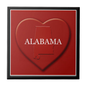 Alabama Heart Karta Kakelplatta