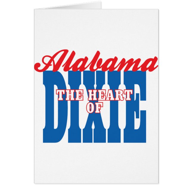 Alabama Heart of Dixie Hälsningskort (Framsidan)