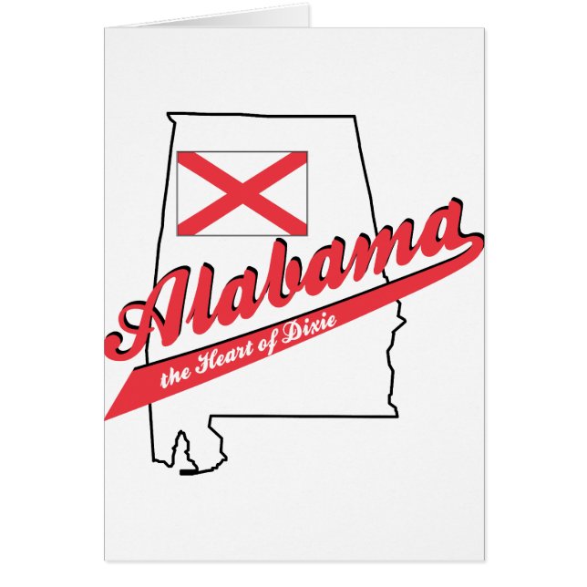 Alabama Heart of Dixie! Hälsningskort (Framsidan)