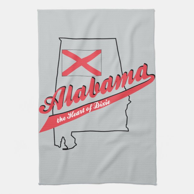 Alabama Heart of Dixie Kökshandduk (Vertikal)
