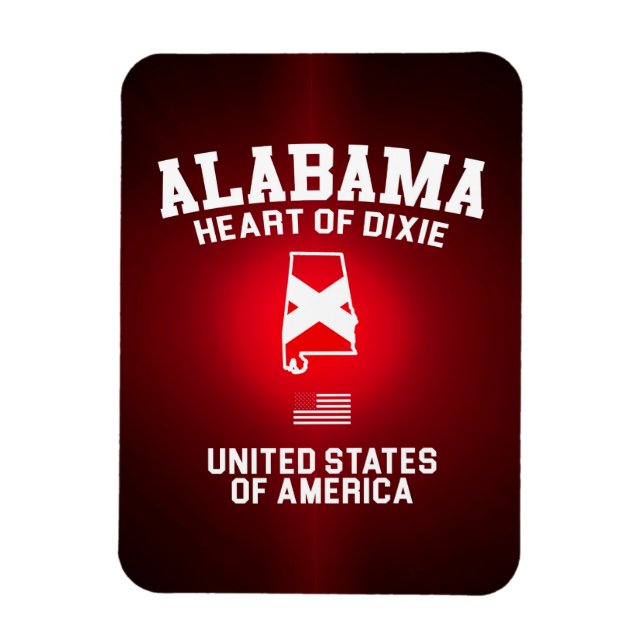 Alabama Heart of Dixie Magnet (Vertikal)