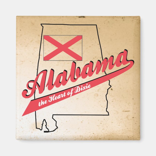Alabama Heart of Dixie Magnet (Framsidan)