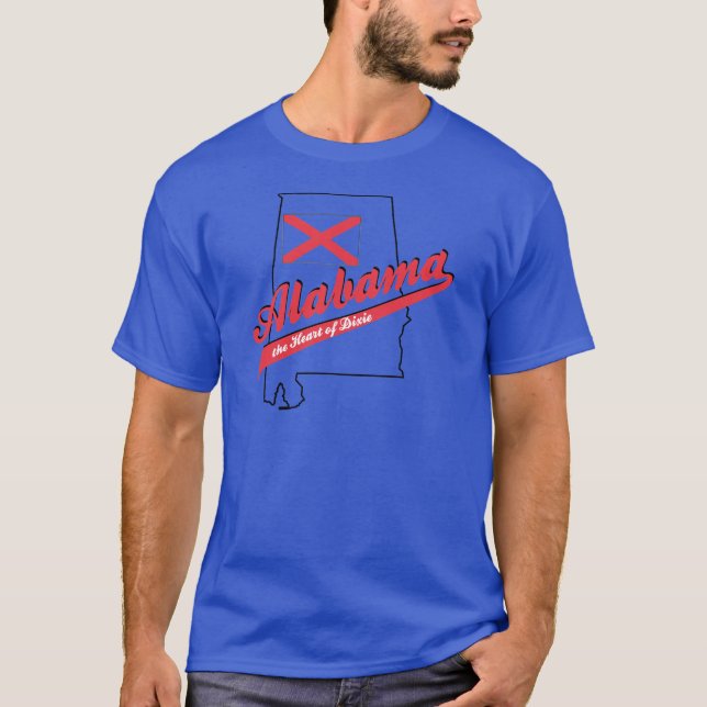 Alabama Heart of Dixie T-shirt (Framsida)