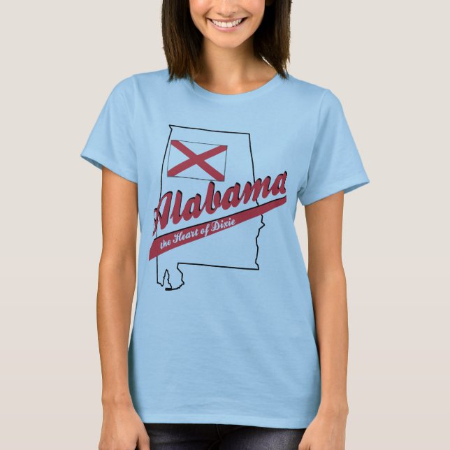Alabama Heart of Dixie Tee Shirt (Framsida)