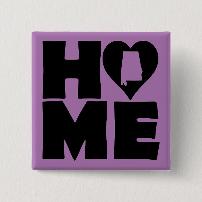 Alabama Hem Stat Knapp Märke Pin (Framsida)