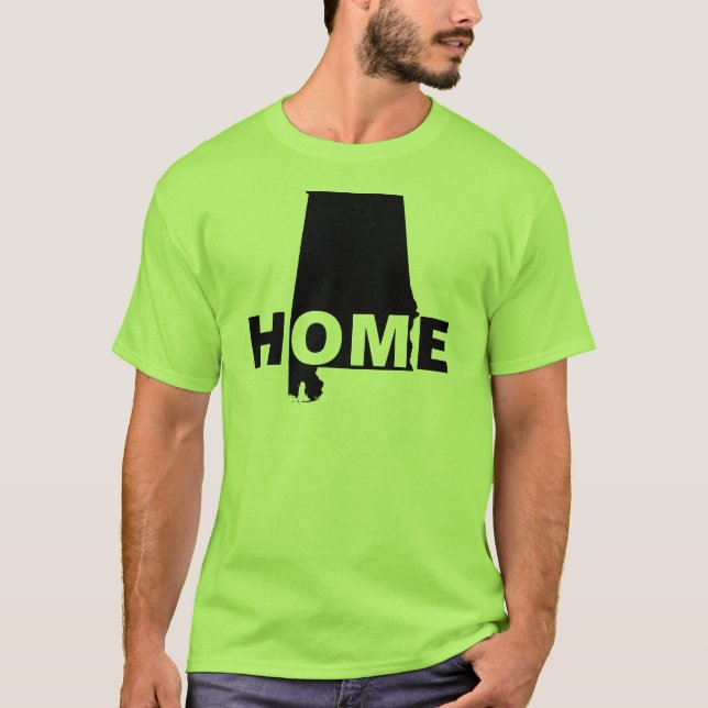Alabama Hemmet Borta Från Stat T-Shirt Tees (Framsida)