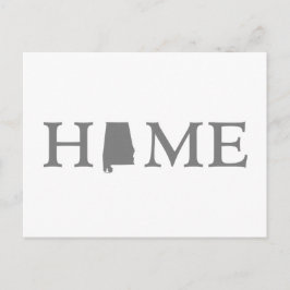 Alabama Hemstat Shaped Brev Grått Alabaman Vykort