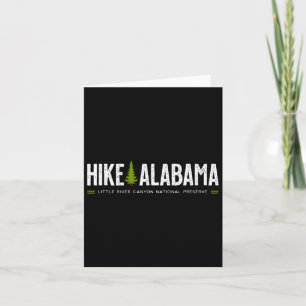 Alabama Hike Little River Canyon Träd Retro Graphi Kort