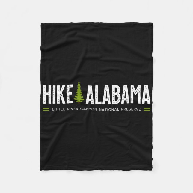 Alabama Hike Little River Canyon Tree Retro Graphi Fleecefilt (Framsidan)