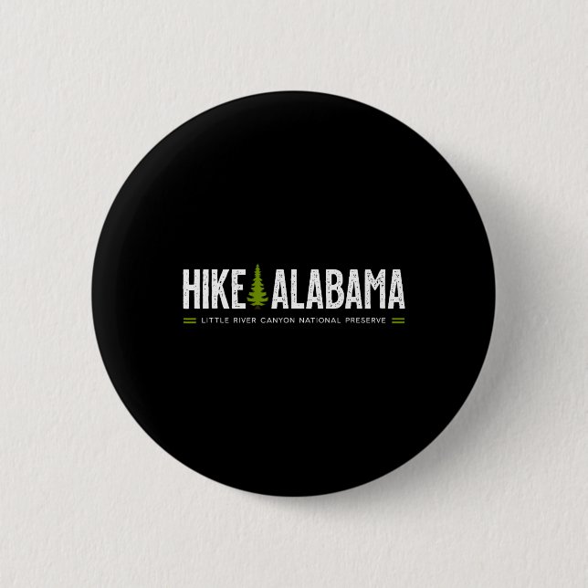 Alabama Hike Little River Canyon Tree Retro Graphi Knapp (Framsida)