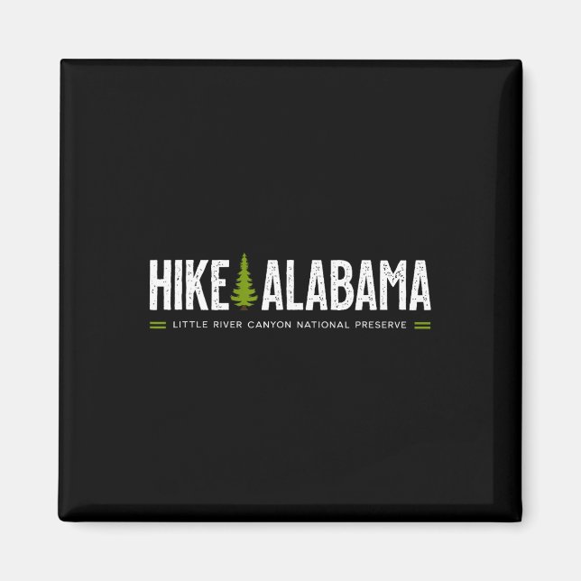 Alabama Hike Little River Canyon Tree Retro Graphi Magnet (Framsidan)