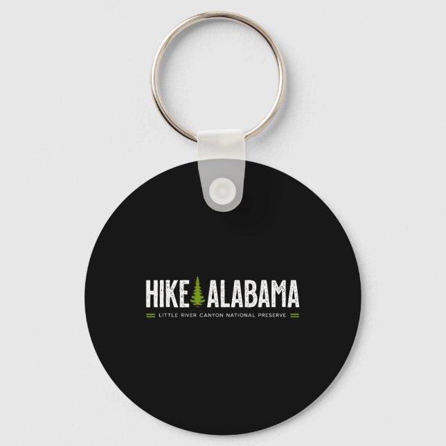 Alabama Hike Little River Canyon Tree Retro Graphi Nyckelring (Framsida)