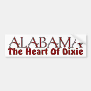 Alabama hjärta av Dixie bildekal