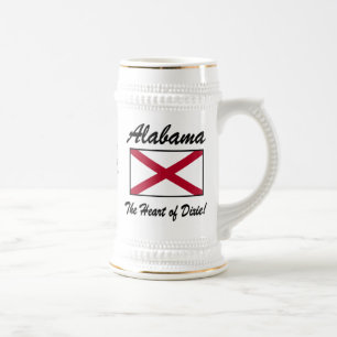 Alabama hjärta av Dixie! Öl Stein Sejdel