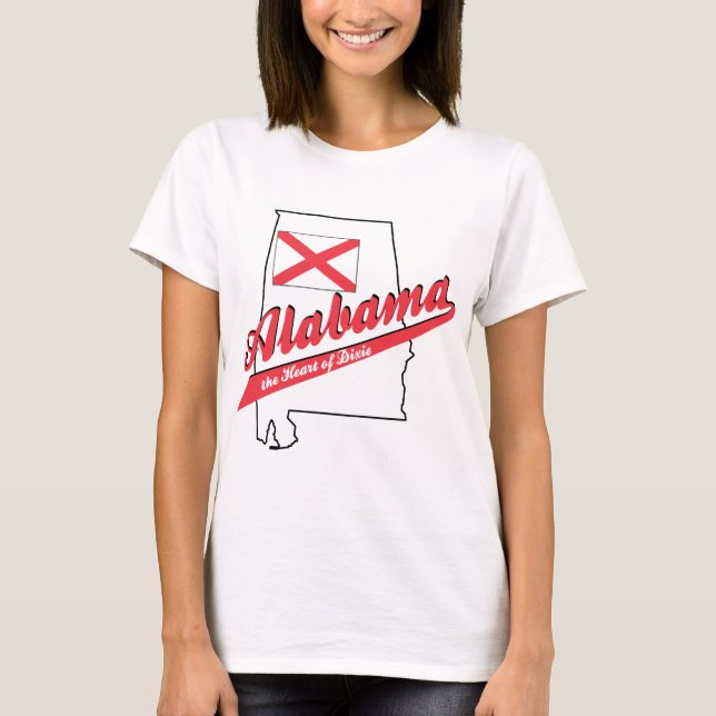 Alabama - Hjärtat av Dixie T-shirt (Framsida)