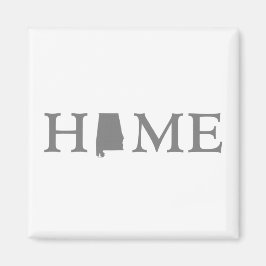 Alabama Home Ord State Silhouette Magnet