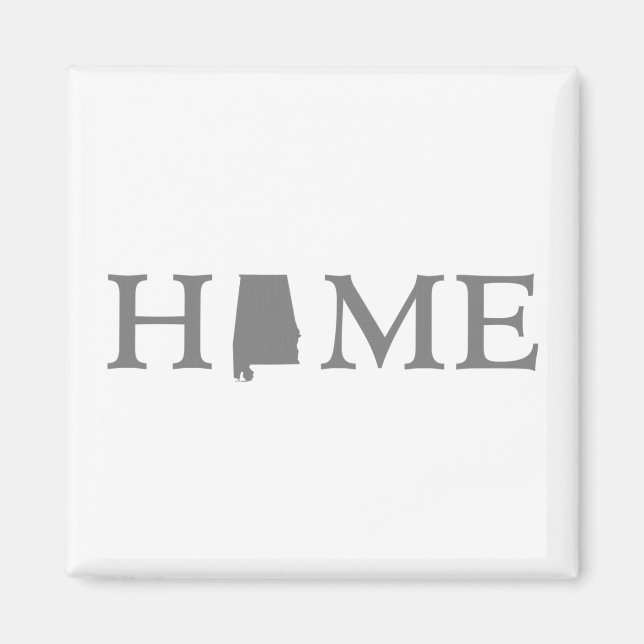 Alabama Home Ord State Silhouette Magnet (Framsidan)