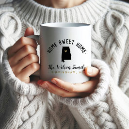 Alabama Home Sweet Home Family Monogram Mugg
