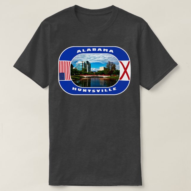 Alabama Huntsville City USA TShirt T Shirt (Design framsida)