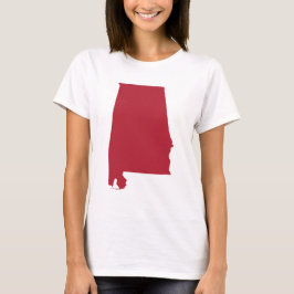 Alabama i rött tee shirt