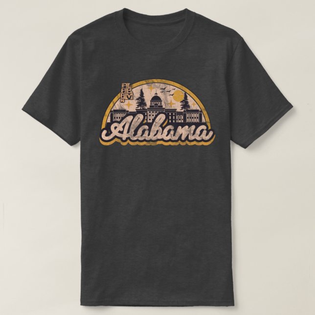Alabama i vintage stil t shirt (Design framsida)